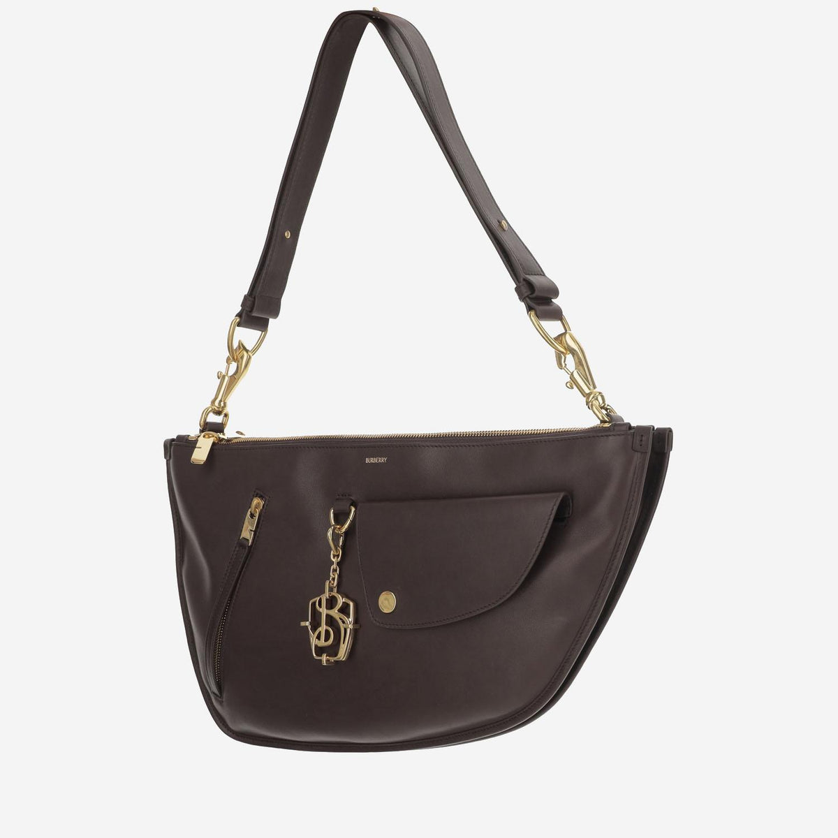 BURBERRY Black Leather Shoulder Bag