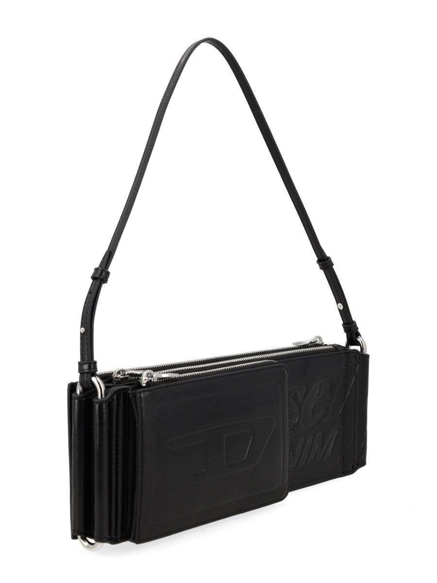 DIESEL Black Leather Shoulder Bag
