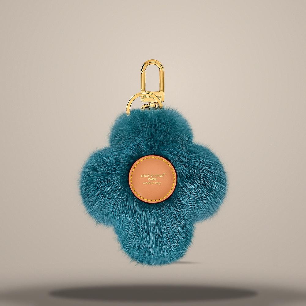 Louis Vuitton Vivienne Fur Key Holder Blue M03820