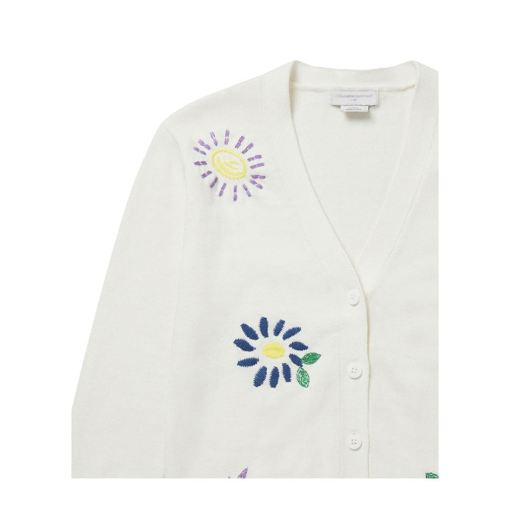 Stella McCartney Floral Embroidered Knit Cardigan Women Black