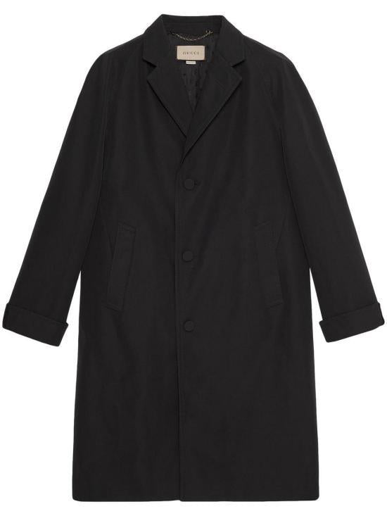 GUCCI Wool Overcoat Men’s Coat 721565 ZAK7W 1000 BLACK DOM