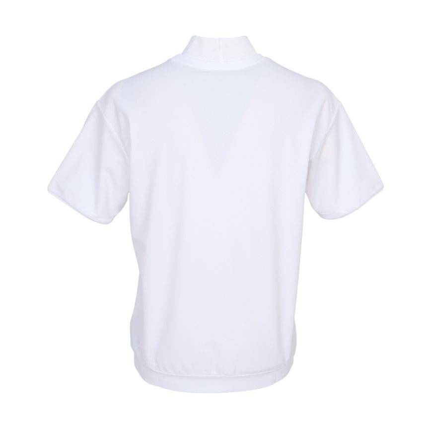 MARK&LONA White Mock Neck Short Sleeve Golf T-Shirt for Men
