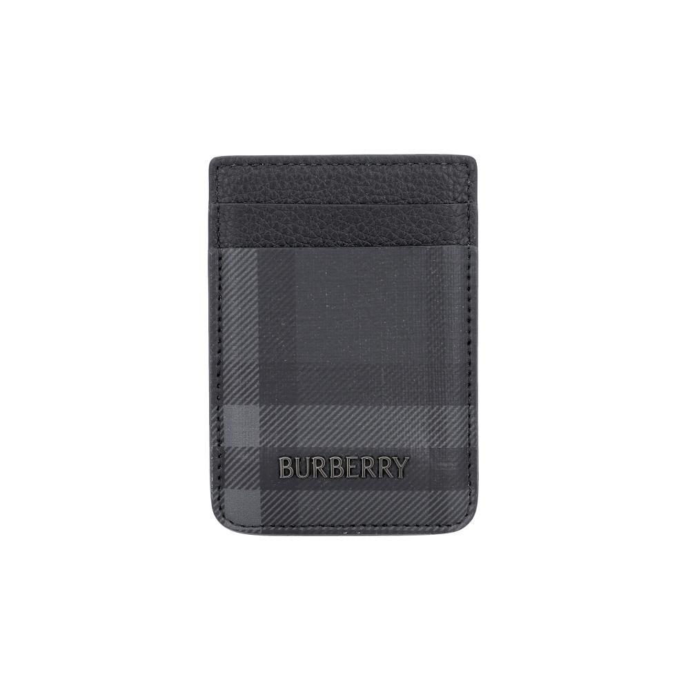 BURBERRY Check Pattern Magnetic Card Holder Wallet 8127980 C3331