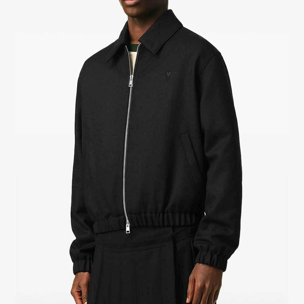AMI Heart Logo Puffer Jacket Men’s Black
