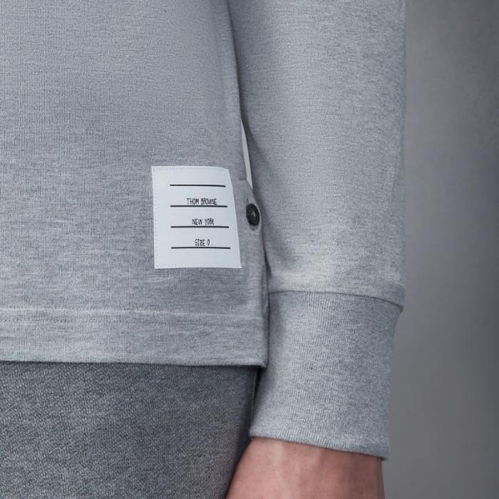 THOM BROWNE Tonal 4-Bar Stripe Oversize Medium Weight Jersey T MJS117A 06769 055