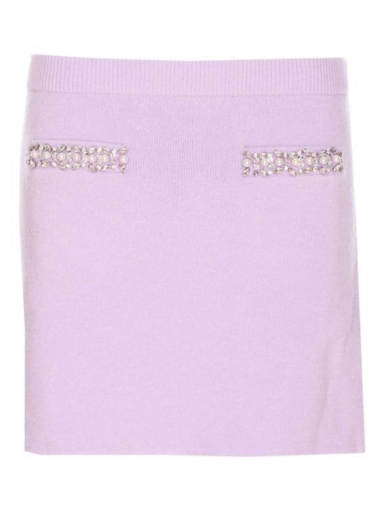 Self Portrait Lilac Mini Skirt PF25085 SKLILAC DOM