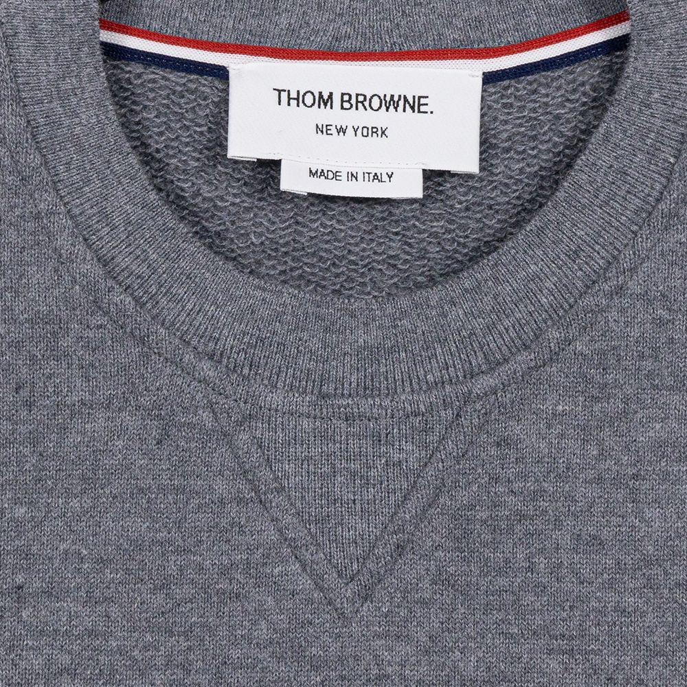 THOM BROWNE Grey Armband Stripe Women’s Crewneck Knit Sweater