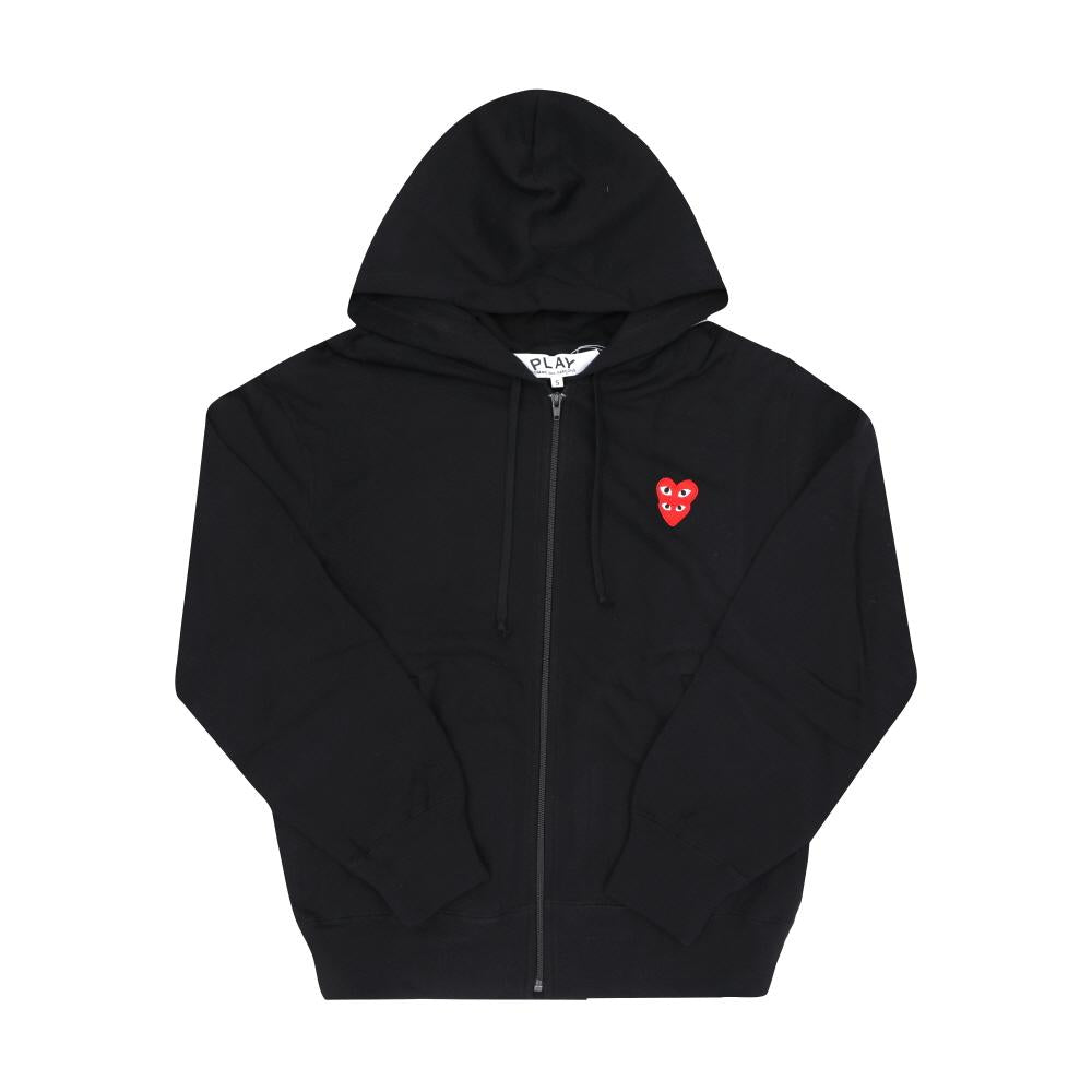 Comme des Garcons Red Double Heart Patch Hoodie Unisex AX T294 051 1