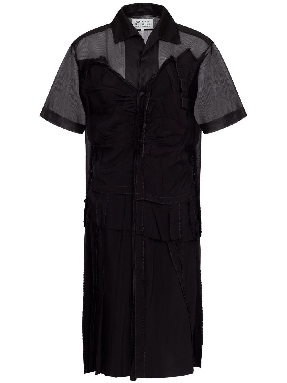 Maison Margiela Black Short Sleeve Midi Dress