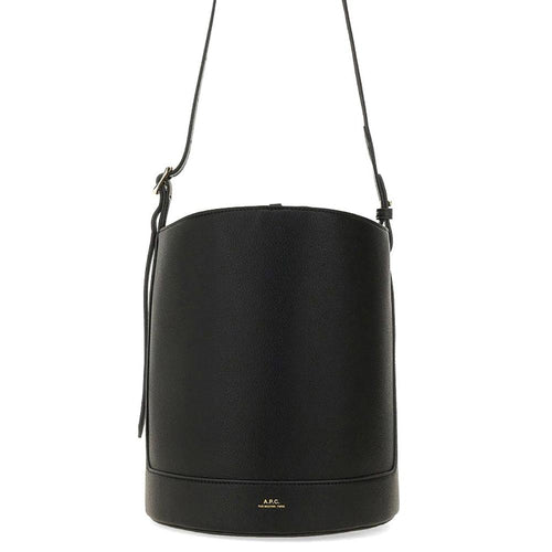 A.P.C. ANA Black Leather Shoulder Bag