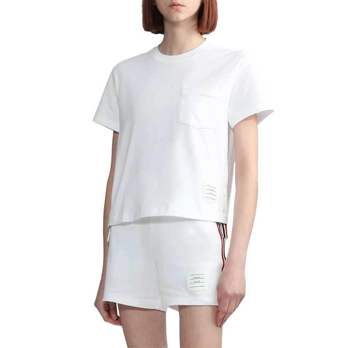 THOM BROWNE Jersey Boxy Pocket Short-Sleeve T-Shirt White