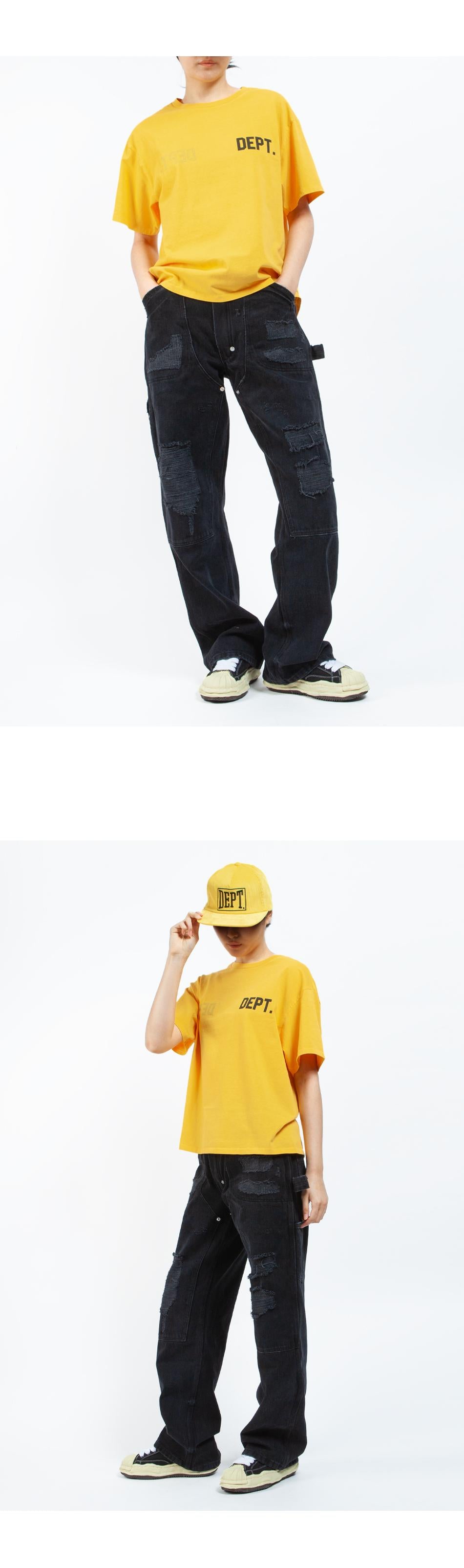 GALLERY DEPT. Student Coach Reversible DEPT Logo Short Sleeve T-S DCS 10003 GOLD