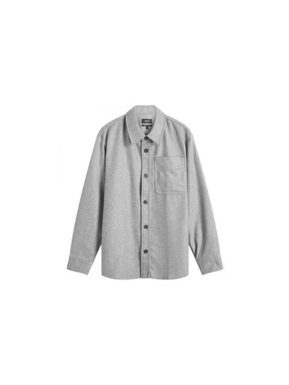 A.P.C. Basile Brodee Poitrine Overshirt Men’s Long-Sleeve Shirt WVBCV H02918 PLB