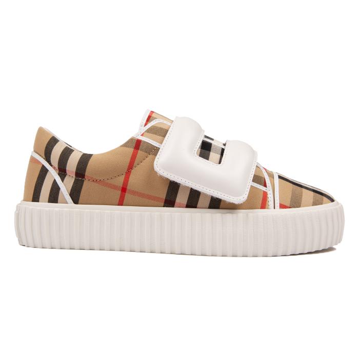 BURBERRY Vintage Check Velcro Low-Top Sneakers Women