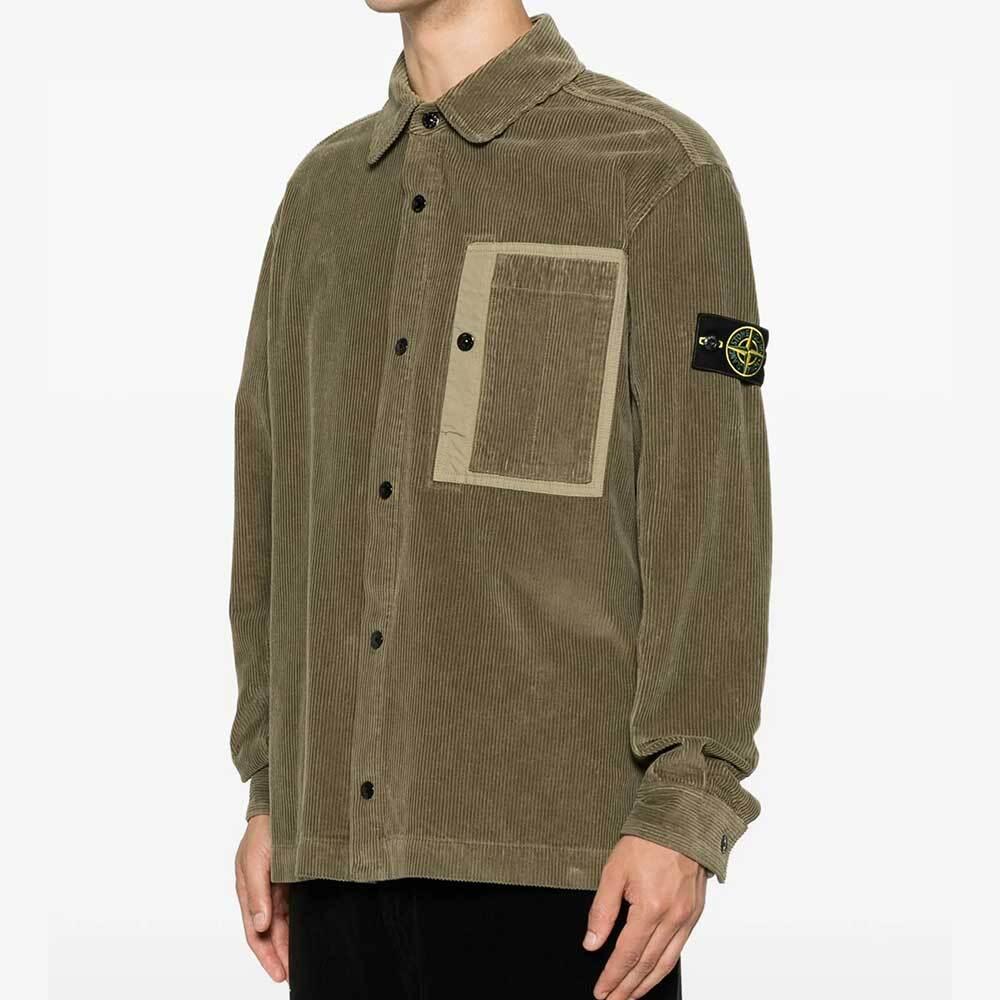 STONE ISLAND Organic Cotton Corduroy Overshirt Jacket L2S15 1200016 S0212 V005G