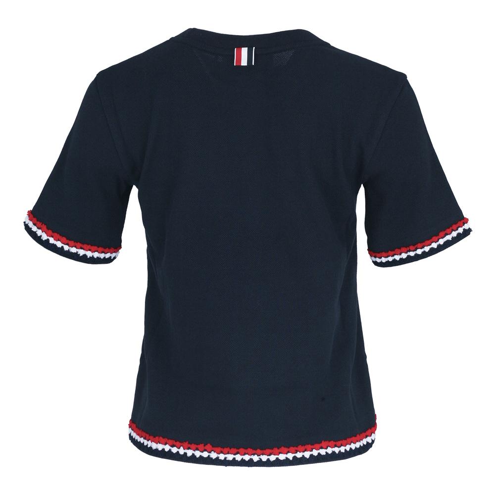 THOM BROWNE Women’s A-Line Short Sleeve T-Shirt Navy