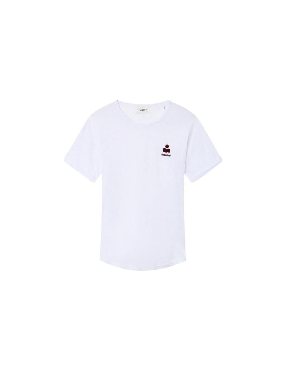 Isabel Marant KOLDIA Linen Logo T-Shirt TS0315FA A1N09E 20WH