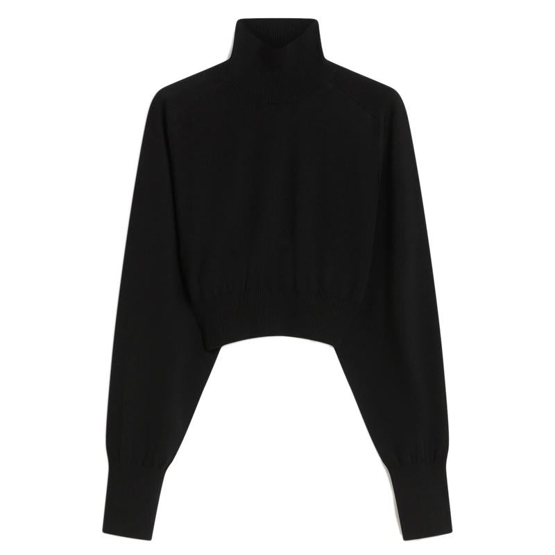 Max Mara Wool Cropped Turtleneck Sweater Women