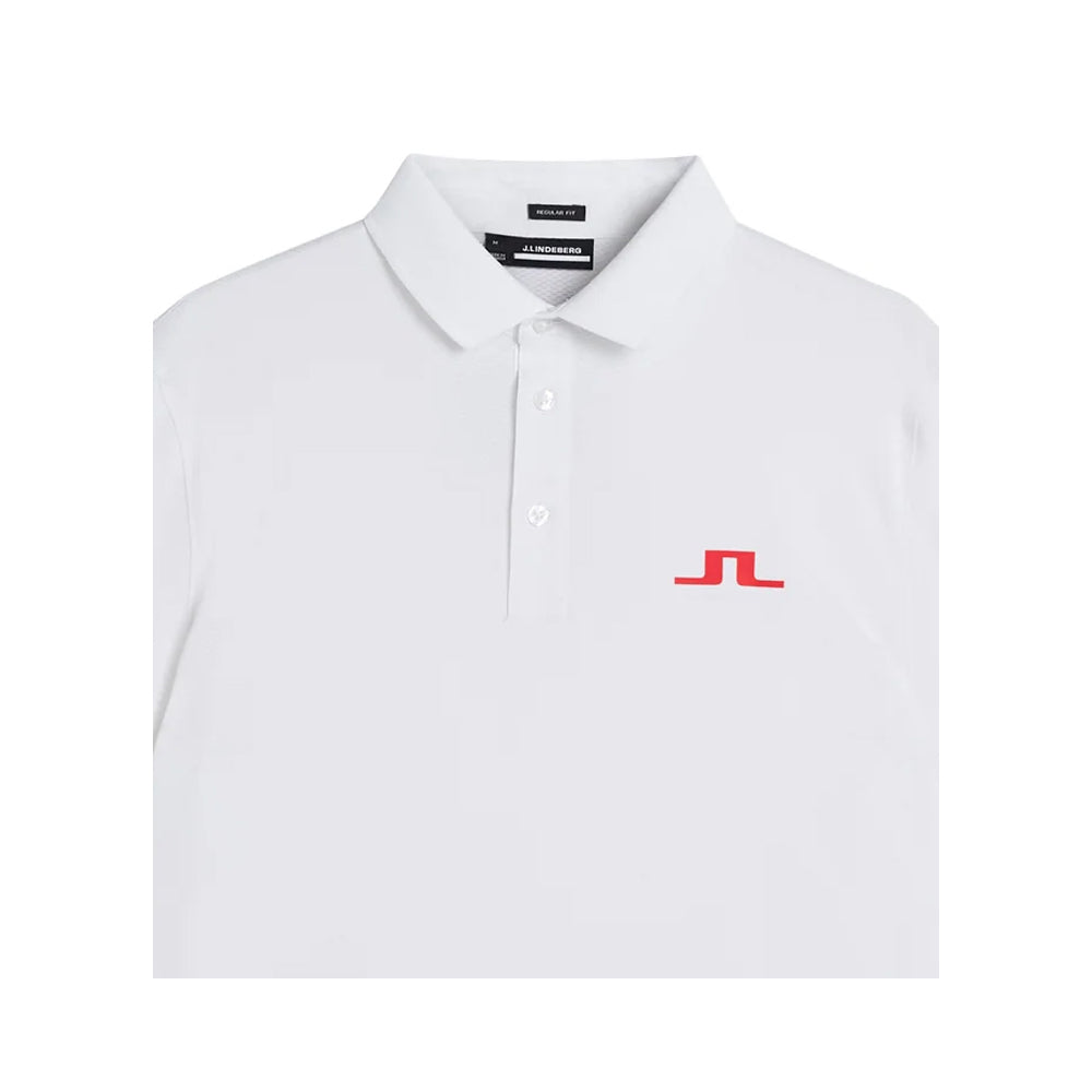 J LINDEBERG Bridge Regular Fit Polo T-Shirt White Men’s