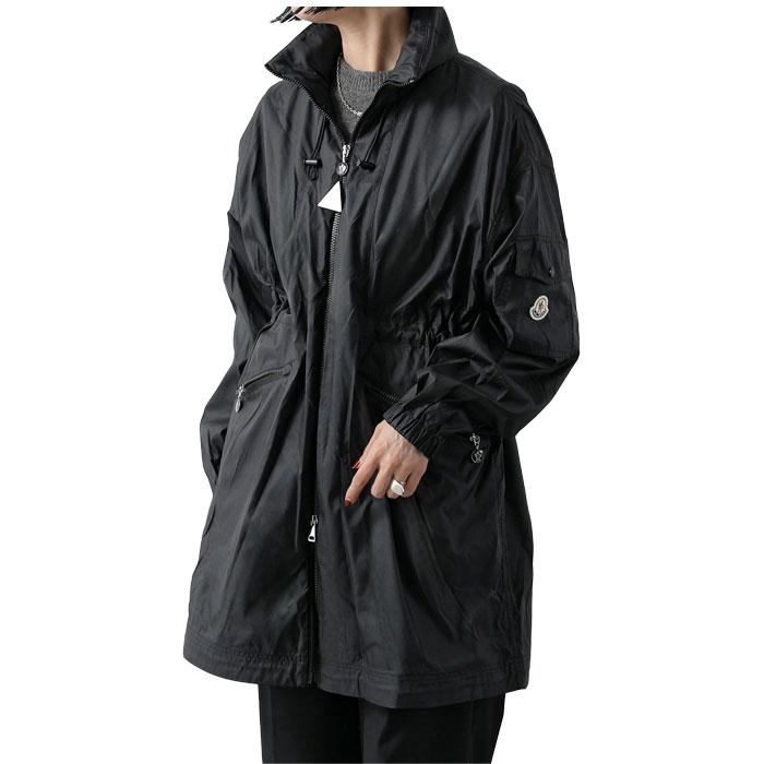 Moncler Women’s Hidden Hood Windbreaker Jacket Black