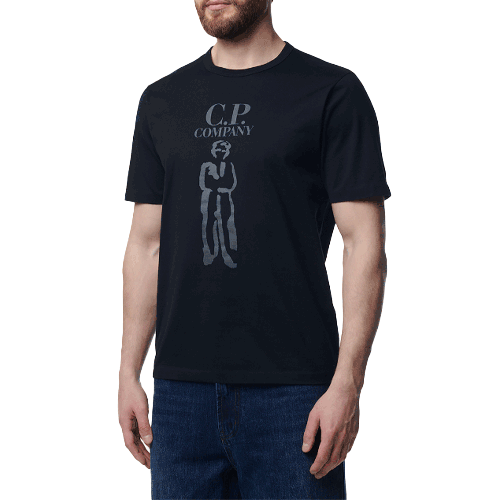 CP Company Logo Short Sleeve T-Shirt Black 16CMTS145A