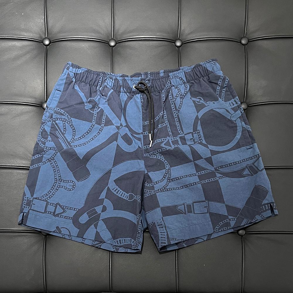 HERMES Indigo Efron d’Or Swim Shorts Men’s Large