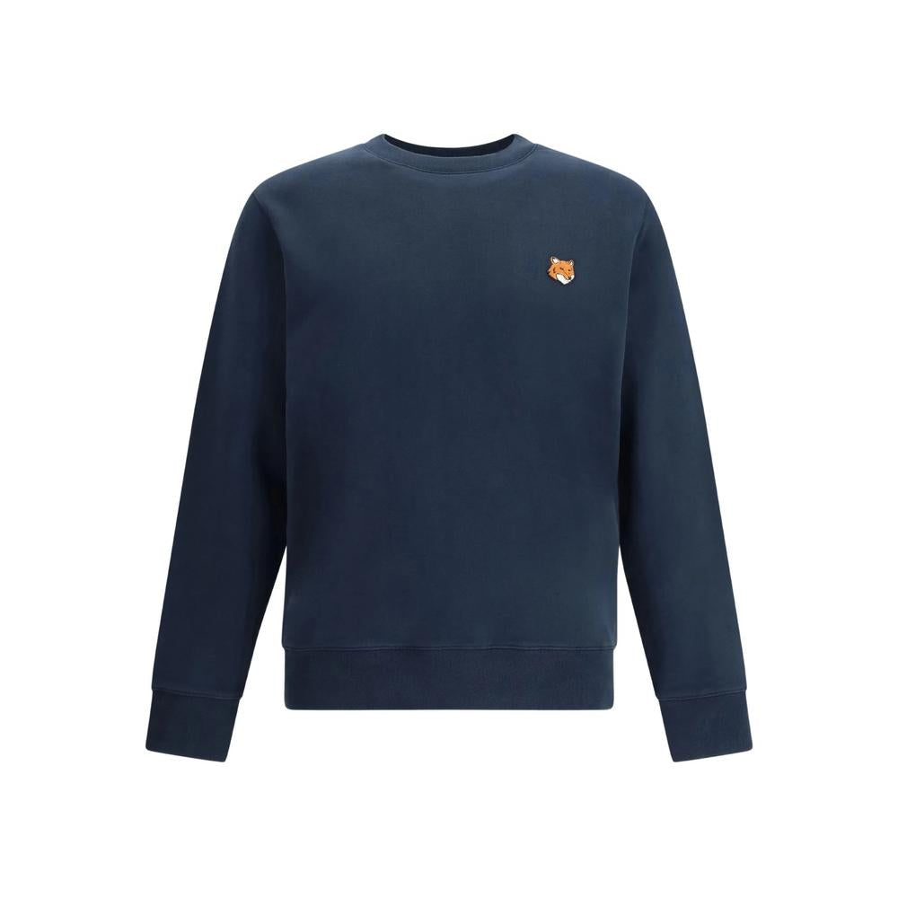 Maison Kitsune Navy Cotton Crewneck Sweatshirt