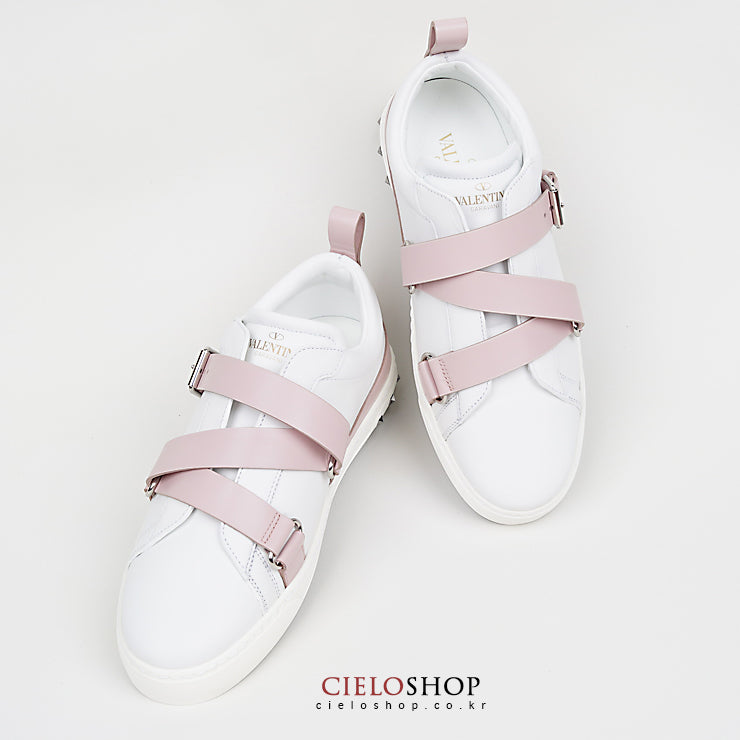 VALENTINO V-Punk Water Rose Strap Women's Low-Top Sneakers PW2S0D11 EEF 0JH