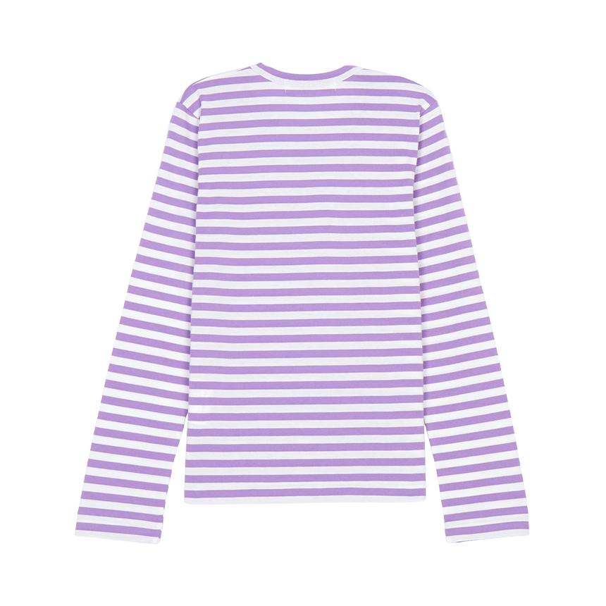 Comme des Garcons Mini Red Heart Stripe Long Sleeve T-Shirt Unisex AZ T217 051 4