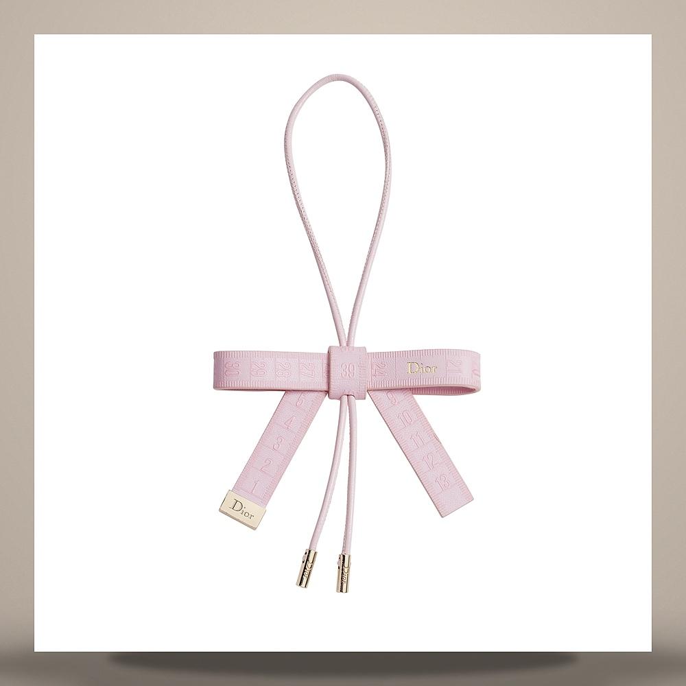 DIOR Studio Couture Gold-Finish Songe Pink Calfskin Bag Charm Ke V1984WOMCM D304