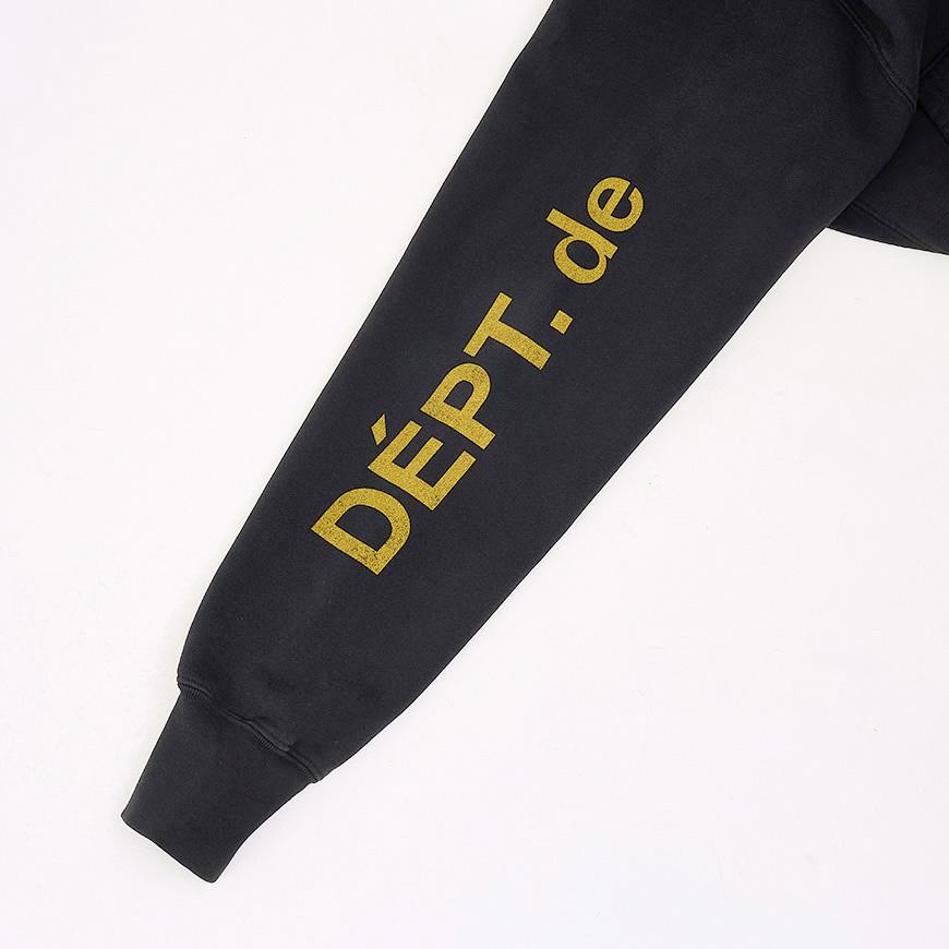 GALLERY DEPT. Black Logo Hoodie for Men DGH 50043