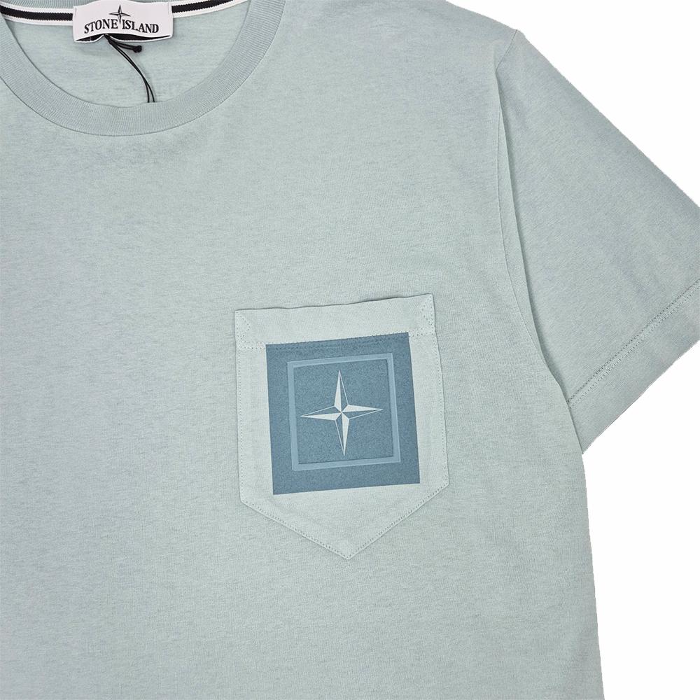 STONE ISLAND Pocket Short Sleeve Crewneck T-Shirt for Men 781524693