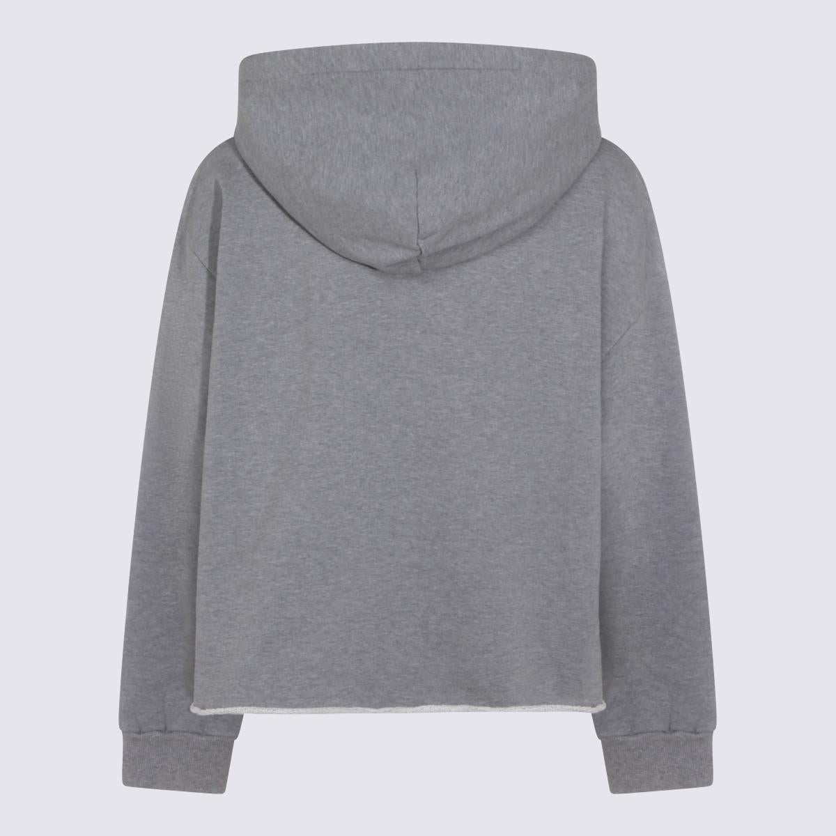 Maison Margiela Cotton Hoodie Women’s Pullover Sweatshirt Gray
