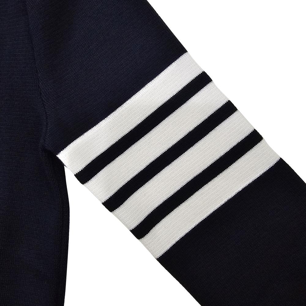 THOM BROWNE Women’s Classic Milano Stitch Wool Crewneck Sweater Navy