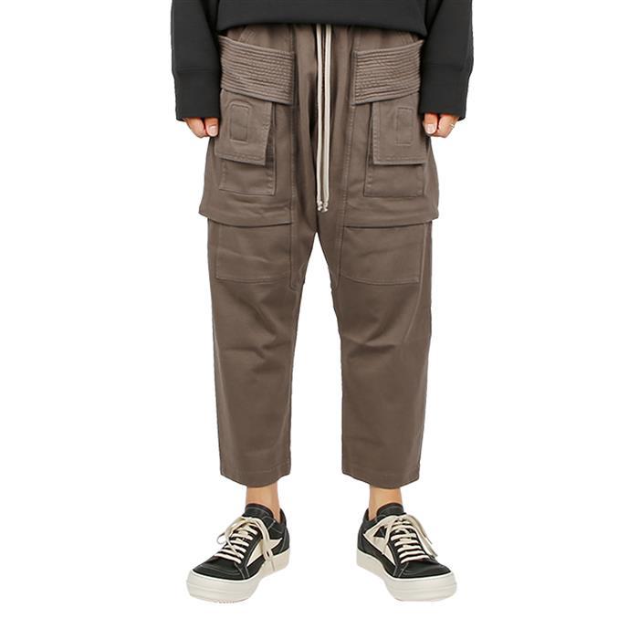 Rick Owens Darkshadow Porterville Creatch Drawstring Jersey Pan DU02D2371 RIG 34