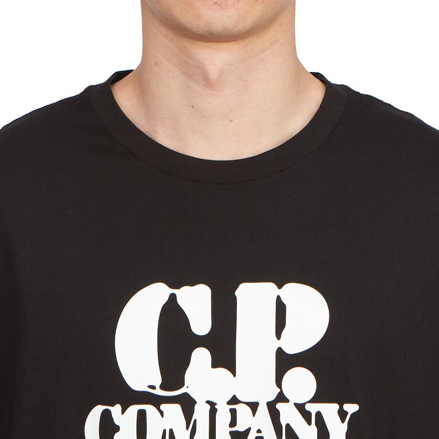 CP Company Men’s Short Sleeve T-Shirt Black Cotton