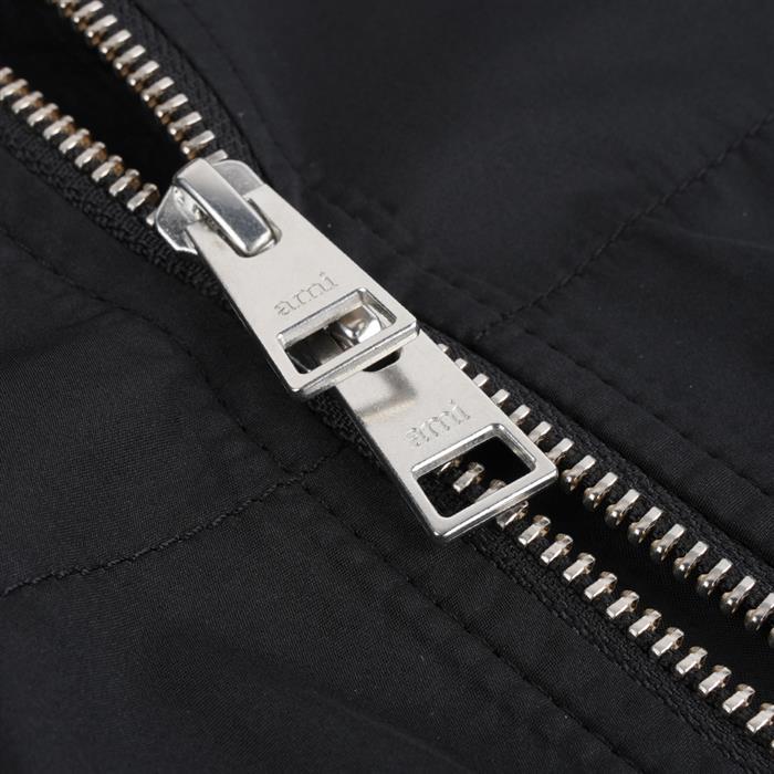 AMI Heart Logo Windbreaker Jacket Black
