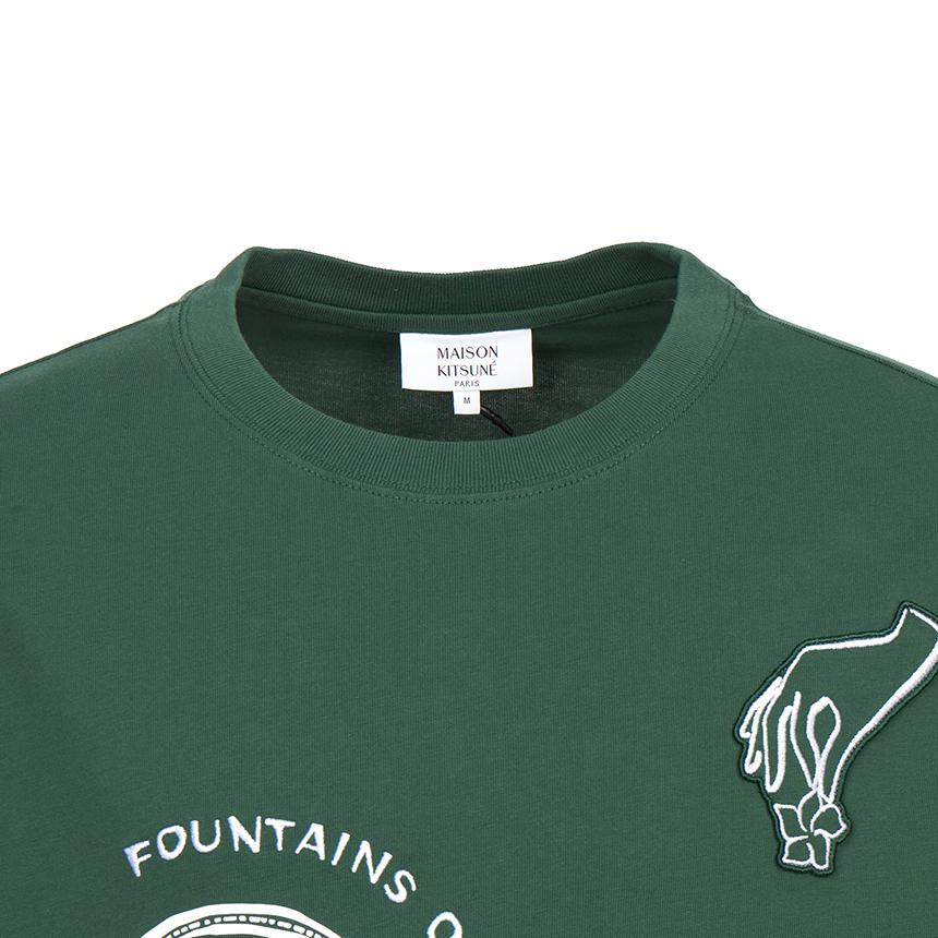 Maison Kitsune Art Nouveau Stamp Men's Short Sleeve T-Shirt