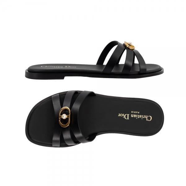 DIOR Black Mule Slide Sandals KCO520CFY S900