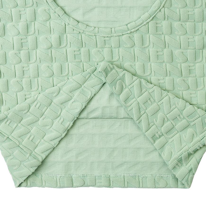SUNNEI Jacquard Crop T-Shirt Women’s Green