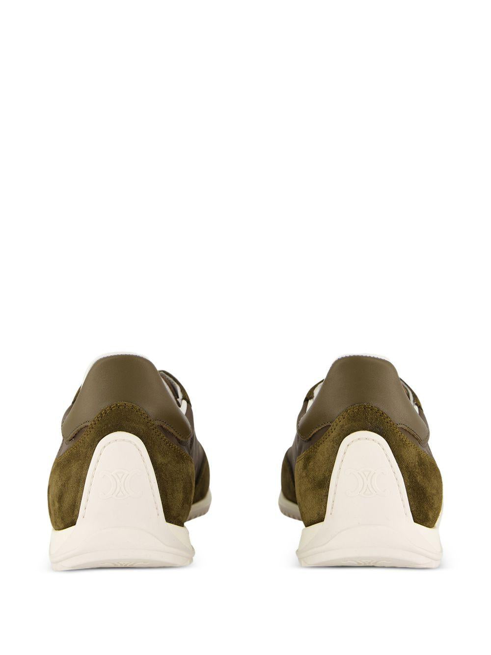 CELINE White Leather Low-Top Sneakers for Men