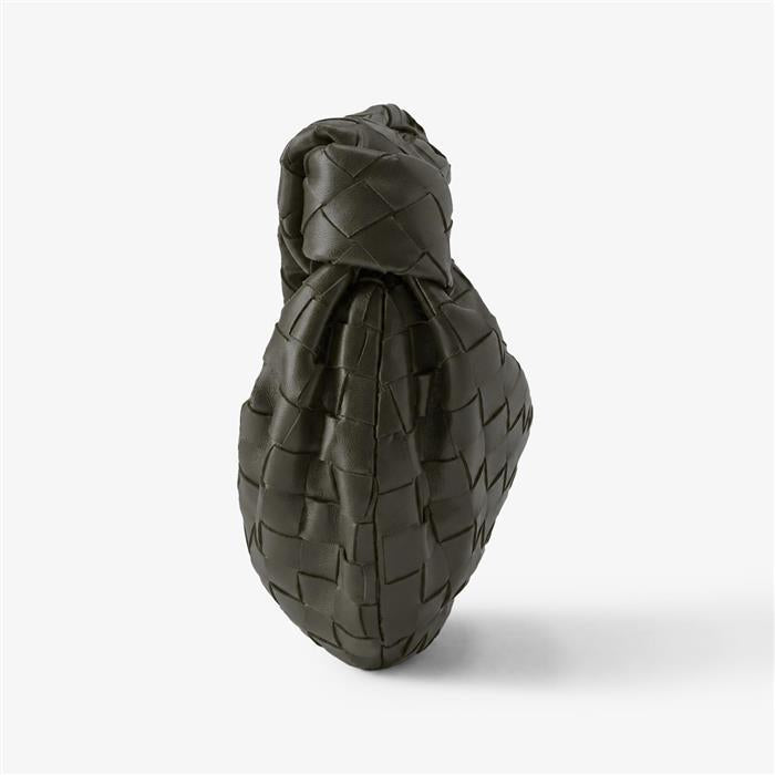 Bottega Veneta Mini Jodie Leather Hobo Bag Green Tote