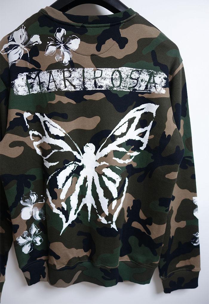 VALENTINO Camo Butterfly Print Sweatshirt