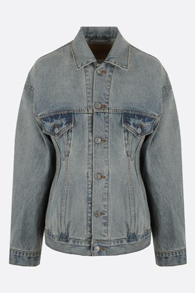 BALENCIAGA Blue Denim Jacket Women’s Outerwear 773776 TJW79 4076 DOM