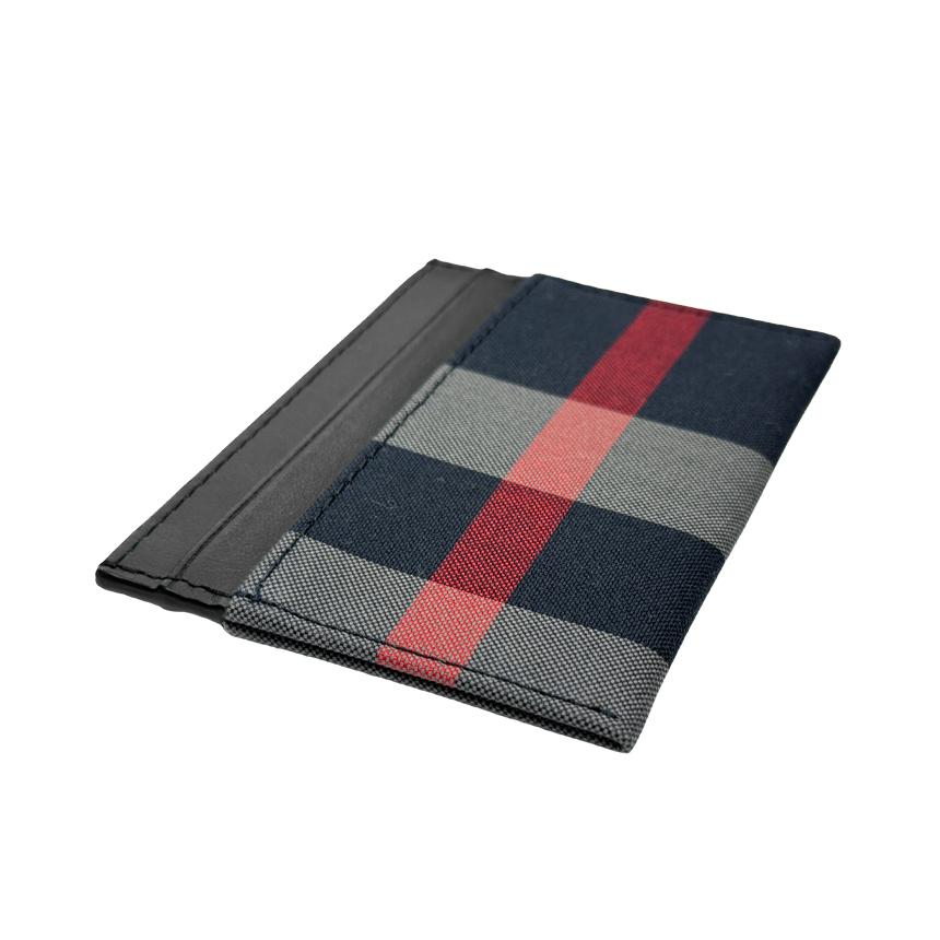 BURBERRY Navy Leather Sandon Card Holder Wallet