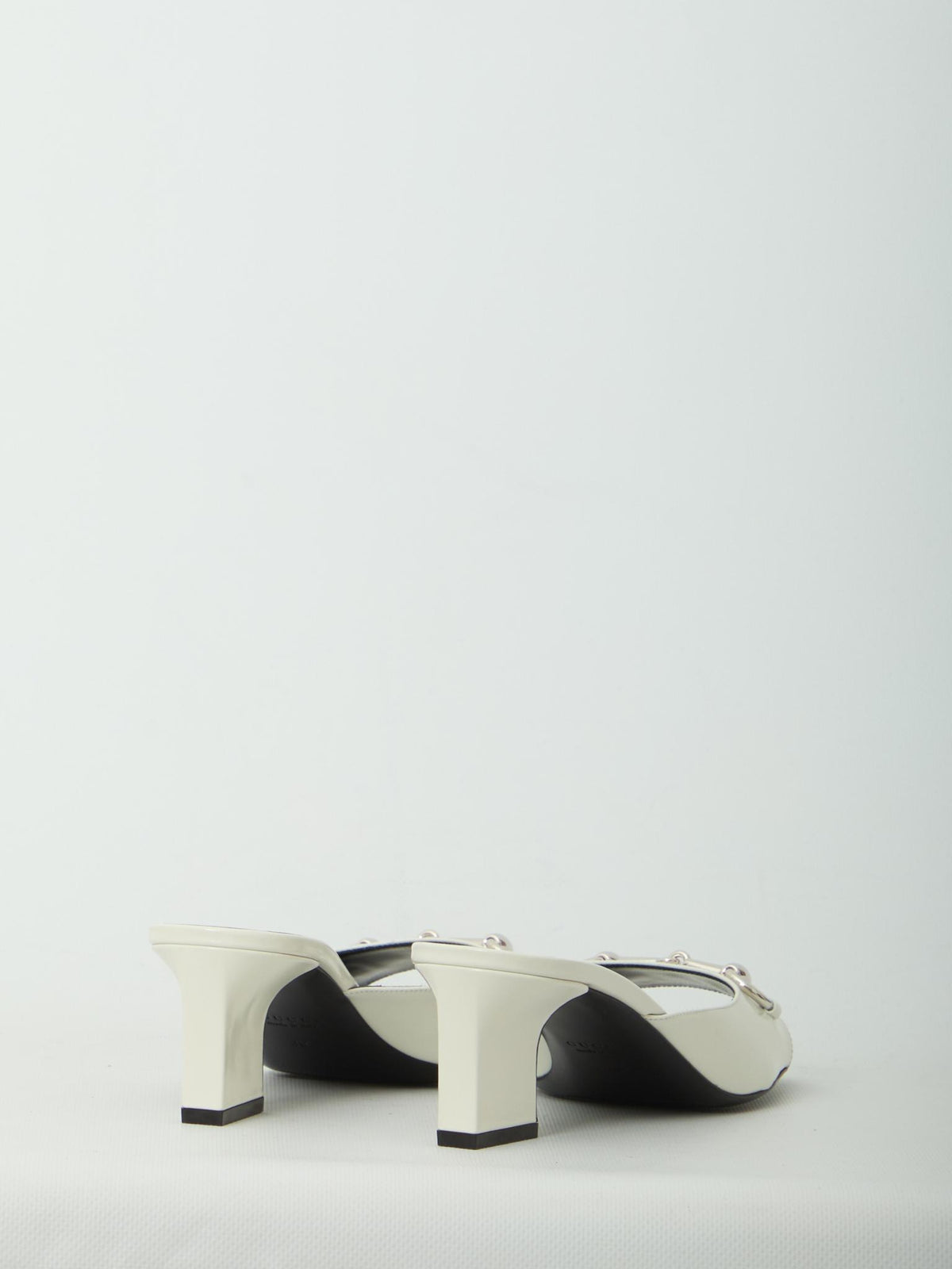 GUCCI Leather Strappy Sandals White Women's Sandals