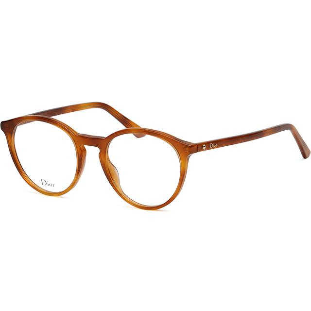 DIOR Light Tortoise Acetate Unisex Eyeglass Frames MONTAIGNE53 SX7