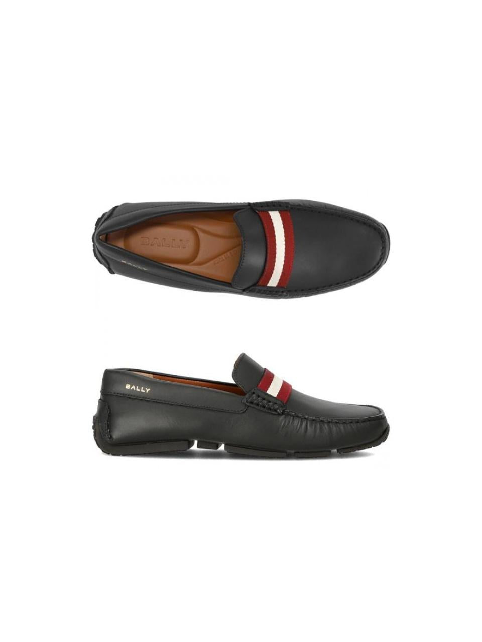 BALLY Leather Loafers PERTHY Mens Shoes Black MSD02 PVT013 U9016306566 U901