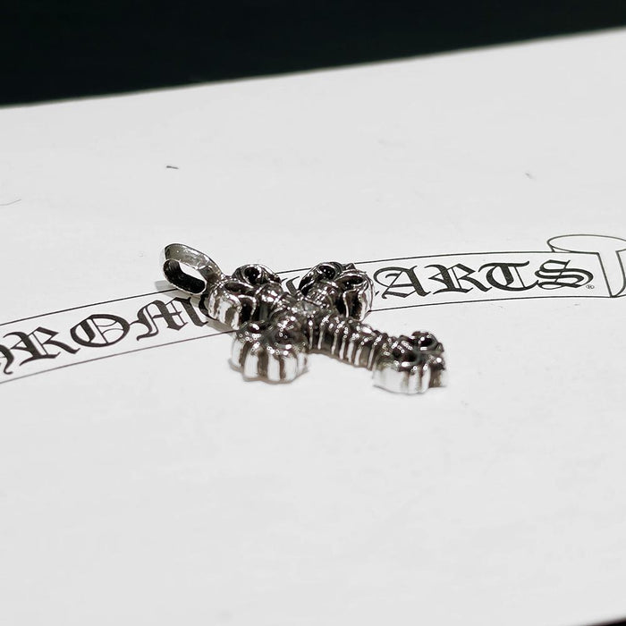 Chrome Hearts Filigree Charm Pendant 1pt Diamond Necklace