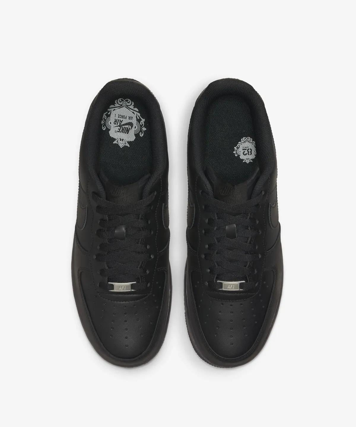 Nike Air Force 1 ’07 Low Triple Black Leather Sneakers CW2288 001